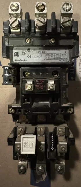 509-c0b Allen-bradley Size 2 Starter 600 Volt 3 Pole 120 Coil