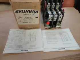 T13u033-76 Arrow Hart Inch New Sylvania Magnetic Starter #t13u033-76 Size 3 90a 110-120v Coil Phase