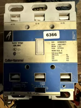 W200m6cfc Cutler-hammer Nema Size 6 540 Amps Max W200m6cfc Cutler-hammer Nema Size 6 540 Amps Max