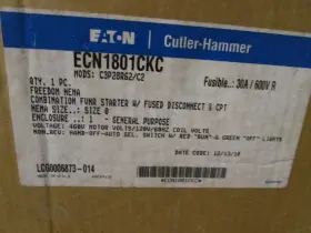 Ecn1801ckc Eaton Cutler Hammer 1801ckc Freedom Nema Combination Funr Starter 30a 600v
