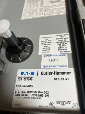 Ecn1801sjc Eaton Cutler-hammer New / Series A1. Type 1 Indoor Enclosure #3