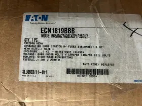 Ecn1819bbb Eaton Enclosure Only No Starter 316ss Start/stop Hoa Pilot Light