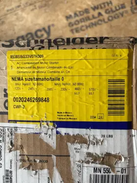 Schneider Electric 8538sbg33v07h309 Ac Combination Motor Starter Nema 120-575v