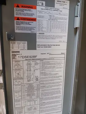 17dse92bf Siemens Three Phase Combination Magnetic Starter Shut Off Safety #2