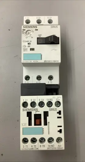 Siemens 3ra1110-1ba15-1bb4 Starter Combination 24vdc 400vac 1.9a B658