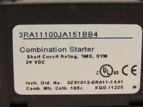 3ra11100ja151bb4 Siemens Starter Combination #3