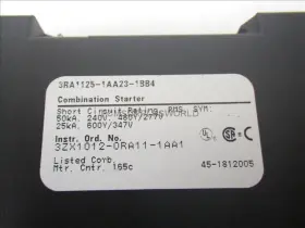 3ra1125-1aa23-1bb4 Siemens 3ra11251aa231bb4 Combination Starter 35a 600v New #3