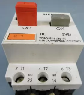 3ve1015-2ju00 Siemens G/8708a76 Motor Starter Protector #2