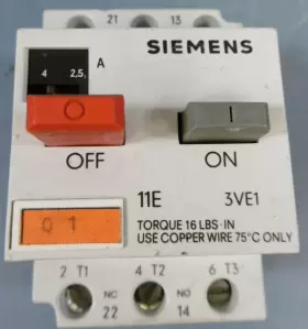 3ve1015-2ju00 Siemens G/8708a76 Motor Starter Protector #3