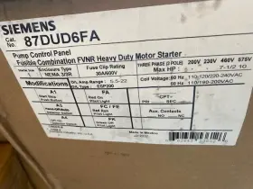 87dud6fa Siemens Pump Control Panel 110 To 240 New