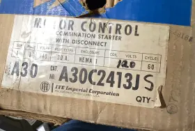 A30c2413js Siemens A30c2413cs Ite Combination Motor Starter With Disconnect 3 Phase 240v