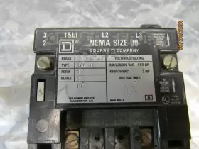 Sa012 Square D 8536 Ser B Motor Starter Contactor 3-pole 120vac Coil Size 00 #2