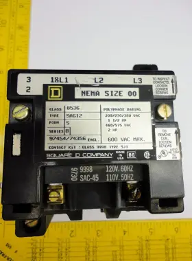 8536-sag12 Square D 8536sag12 Starter 600vac Max T14679 #2