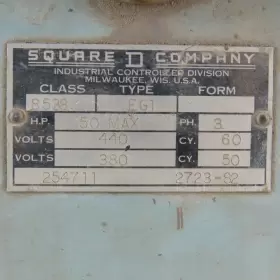 8538 Square D Eg1 Class Type Combination Starter Disconnect 440v 50hp 3 Pole 3ph #2