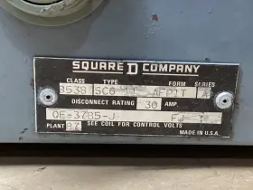 109g105pr7 Square D 8538-scg11 Series A 30a #109g105pr7 Co #2