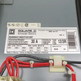 8538sba Square D Size 1 Combination Motor Starter Disconnect 5hp 24v Coil 3r Enc #2