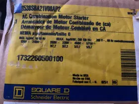 Square D 8538sba21v08ap2 Ac Combination Motor Starter New