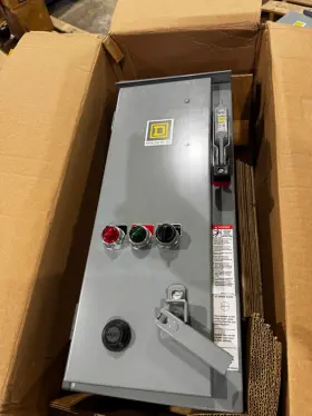 8538sba23v81cff4h30p42p46ty74 Square D New Size 120v Coil 3 Phase Fusible Fused Combination Motor Starter 3r