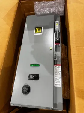 8538sbg12v80cff4h20p72tx22 Square D New Size 120v Coil 3 Phase Fusible Fused Combination Motor Starter