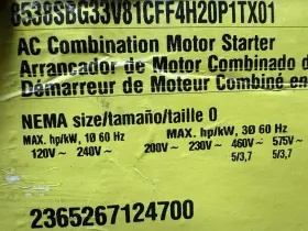 8538sbg33v81cff4h20p1tx01 Square D Ac Combination Motor Starter Size New