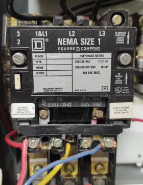 8538scg32cf4tx31 Square D Nema 1 Combination Motor Starter Disconnect 120v Coil #3