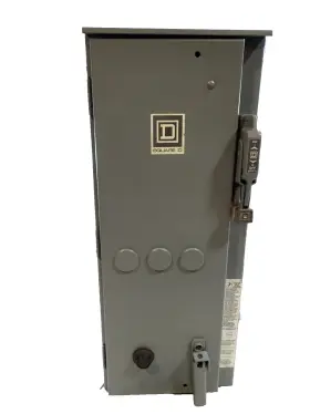 Square D 8538sda46v83ff4t Size 2 Fused 3r Outdoor Comination Starter 60 Amp