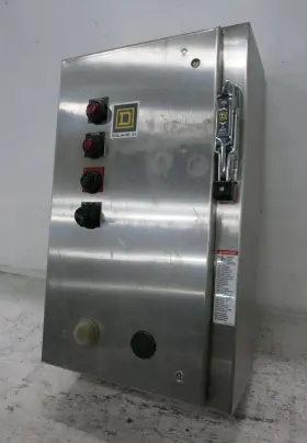 Square D 8739scw44v81cff4h30p52p96t New 30a Breaker Size 1 Reversing Starter Combo Box Stainless Hll 4/4x