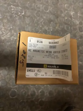 Square D Sc03v02 New Class 8536 Motor Logic Ac Magnetic Nema Rated Starter 3ph 2
