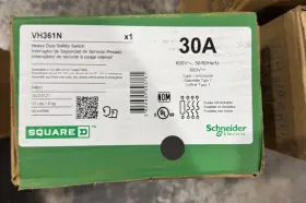 Vhu361n Square D New Safety Switch Disconnect 30 Amp 600v Non Fused Type