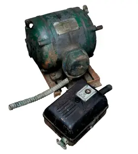 1168514 Westinghouse 1hp Induction Motor And De-ion Linestarter - 220v 440v Vintage 204 Fr