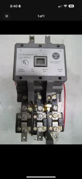 A200m3cacdm Westinghouse Motor Starter Size 3 90 Amps Nema 15-50hp 110/120v Coi