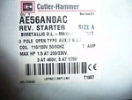 Cutler Hammer Eaton AE56AN0AC Reversing Starter Size. Fixed Price $349.00.
