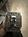 Square D GJL36015M03 15A 3-POLE Circuit Breaker, 600/347V Ac, Black. Fixed Price $150.00.