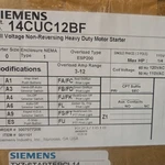 Siemens 14CU+12A Size Motor Starter ESP200 & Panel 18 Amps 115/230V 14CUC12BF. Fixed Price $373.00.