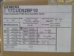 Siemens 17CUD92BF10 Size Nema 3HP Starter Enclosure **free Shipping**. Fixed Price $1250.00.