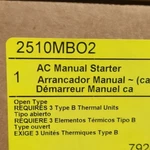 Square 2510MBO2 Ac Manual Motor Starter Nos Open Box Schneider. Fixed Price $199.00.