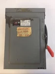 Cutler Hammer 4144H3342 Fusible Safety Switch 60A 240V 2P 15HP 3PH Raintight. Fixed Price $49.00.